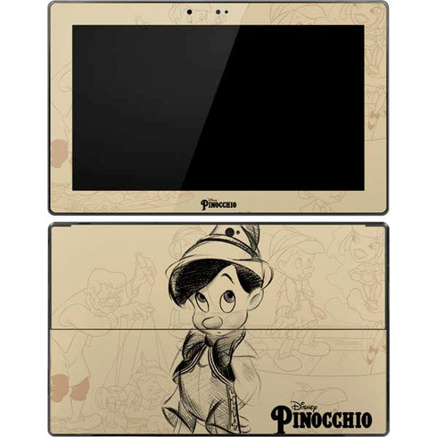 Disney Pinocchio Sketches Portrait Surface Pro Tablet Skin