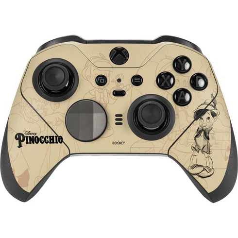 Disney Pinocchio Sketches Portrait Xbox Elite Wireless Controller Series 2 Skin