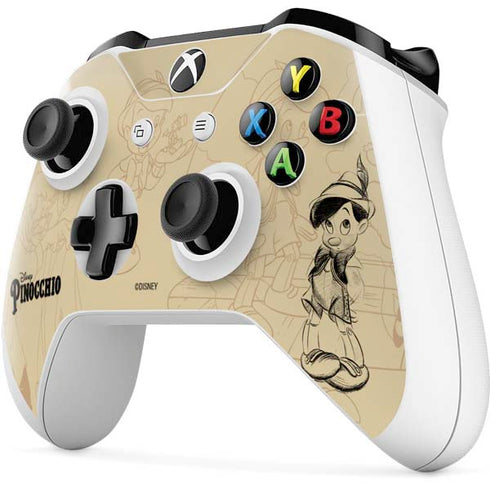 Disney Pinocchio Sketches Portrait Xbox One S All-Digital Edition Bundle Skin