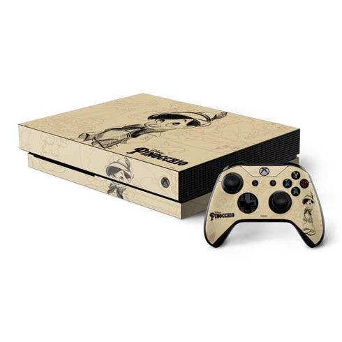 Disney Pinocchio Sketches Portrait Xbox One X Bundle Skin
