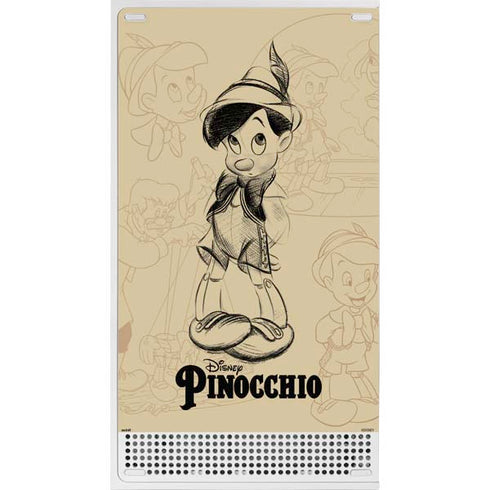Disney Pinocchio Sketches Portrait Xbox Series S Console Skin