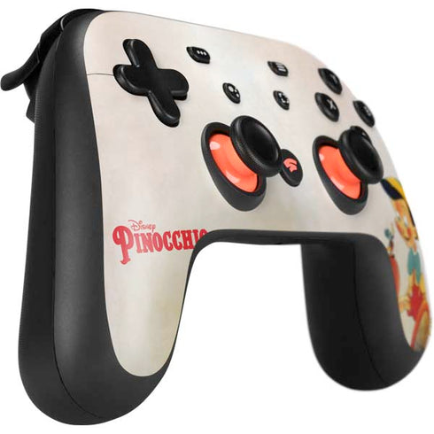 Disney Pinocchio Vintage Portrait Google Stadia Controller Skin