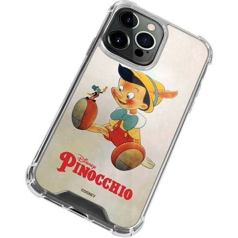 Disney Pinocchio Vintage Portrait iPhone 14 Pro Max Clear Case