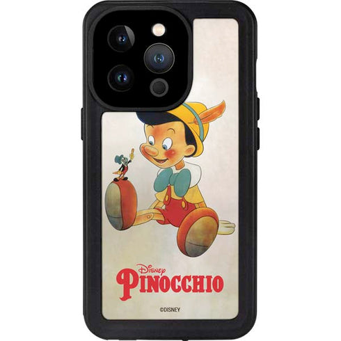 Disney Pinocchio Vintage Portrait iPhone 14 Pro Waterproof Case