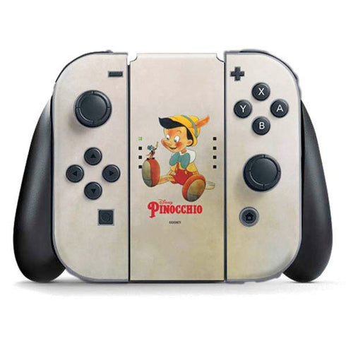 Disney Pinocchio Vintage Portrait Nintendo Switch (2017-2021) Joy-Con Controller Skin