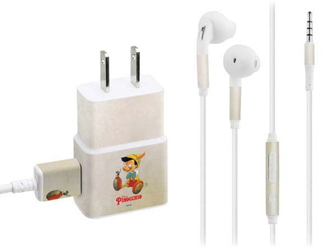Disney Pinocchio Vintage Portrait Phone Charger Skin
