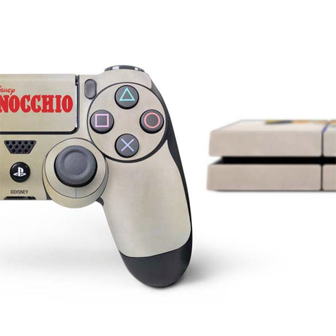 Disney Pinocchio Vintage Portrait PS4 Console and Controller Bundle Skin