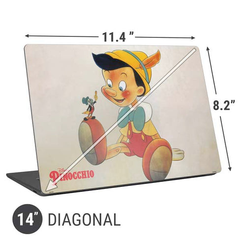 Disney Pinocchio Vintage Portrait Universal Laptop 14in (11.4 x 8.2in) Skin