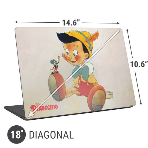 Disney Pinocchio Vintage Portrait Universal Laptop 18in (14.6 x 10.6in) Skin