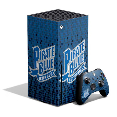 Seton Hall University Pirate Blue Xbox Series X Bundle Skin