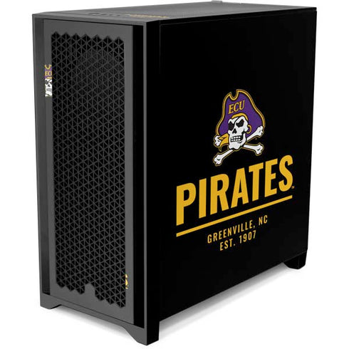 East Carolina University Pirates Greenville NC Corsair 4000D Tempered Glass Mid-Tower ATX Case Skin