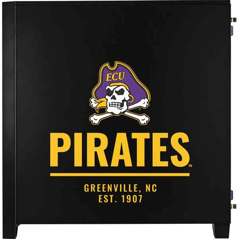 East Carolina University Pirates Greenville NC Corsair 4000D Tempered Glass Mid-Tower ATX Case Skin