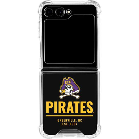 East Carolina University Pirates Greenville NC Galaxy Z Flip5 5G Clear Case