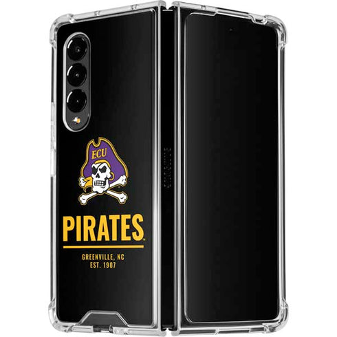 East Carolina University Pirates Greenville NC Galaxy Z Fold4 5G Clear Case
