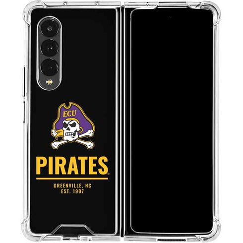 East Carolina University Pirates Greenville NC Galaxy Z Fold4 5G Clear Case