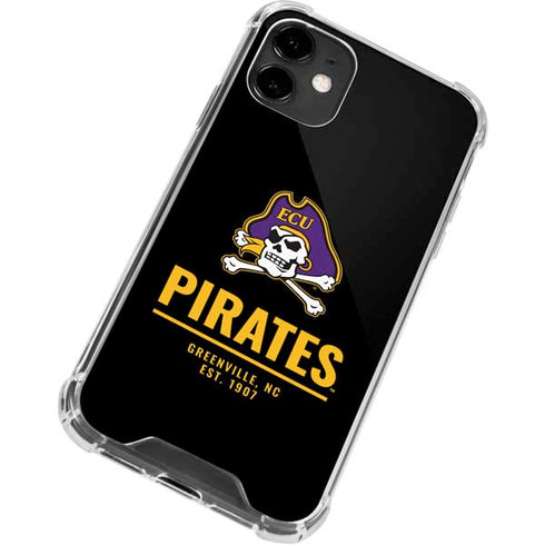 East Carolina University Pirates Greenville NC iPhone 12 Clear Case