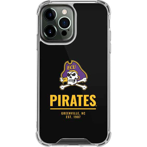 East Carolina University Pirates Greenville NC iPhone 13 Pro Max Clear Case