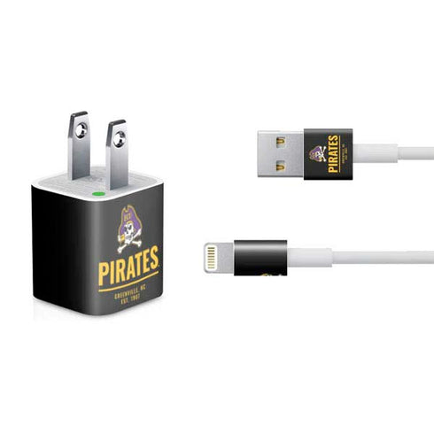 East Carolina University Pirates Greenville NC iPhone Charger (5W USB) Skin