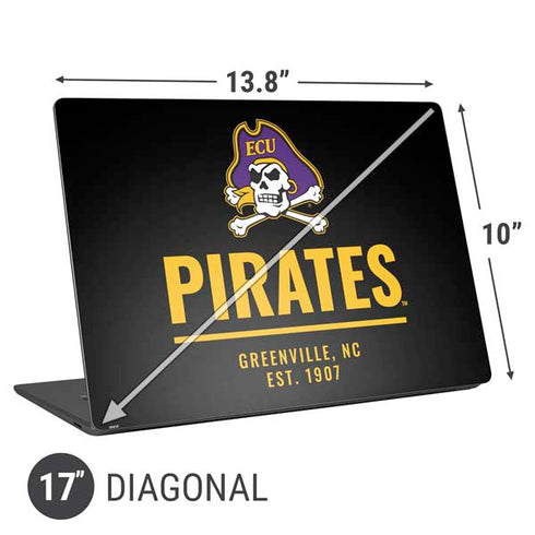 East Carolina University Pirates Greenville NC Universal Laptop 17in (13.8 x 10in) Skin