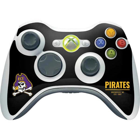 East Carolina University Pirates Greenville NC Xbox 360 Wireless Controller Skin