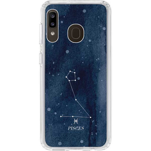 Pisces Constellation Galaxy A20 Clear Case