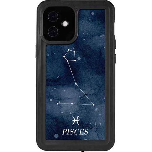 Pisces Constellation iPhone 12 Mini Waterproof Case