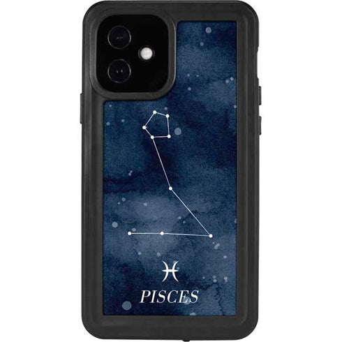 Pisces Constellation iPhone 12 Waterproof Case