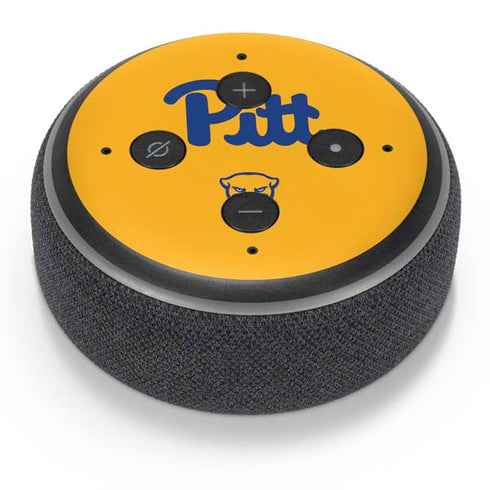University of Pittsburgh Pitt Panthers Yellow Amazon Echo Dot Skin