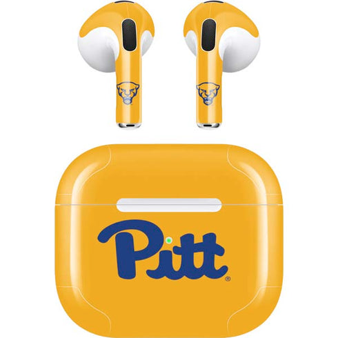 University of Pittsburgh Pitt Panthers Yellow Apple AirPods (3rd Gen 2021) Skin