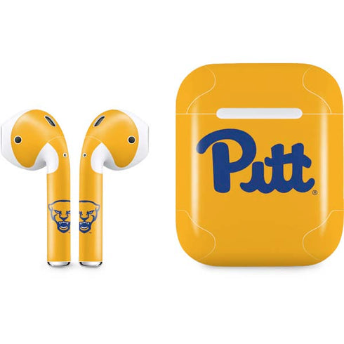 University of Pittsburgh Pitt Panthers Yellow Apple AirPods Skin