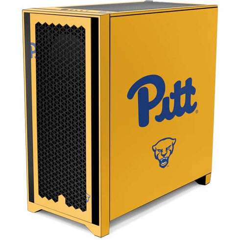 University of Pittsburgh Pitt Panthers Yellow Corsair 4000D Tempered Glass Mid-Tower ATX Case Skin