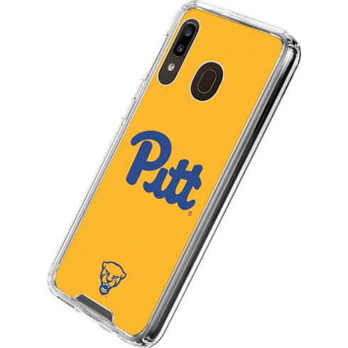 University of Pittsburgh Pitt Panthers Yellow Galaxy A30 Clear Case