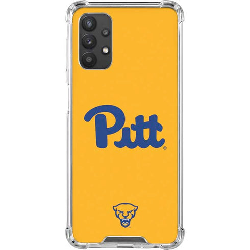 University of Pittsburgh Pitt Panthers Yellow Galaxy A32 5G Clear Case