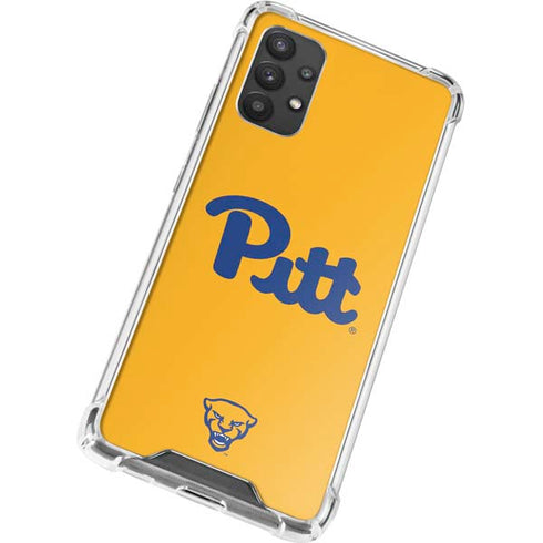 University of Pittsburgh Pitt Panthers Yellow Galaxy A32 5G Clear Case
