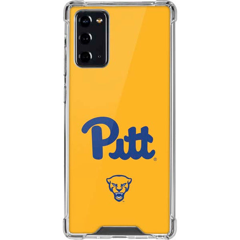 University of Pittsburgh Pitt Panthers Yellow Galaxy Note20 5G Clear Case