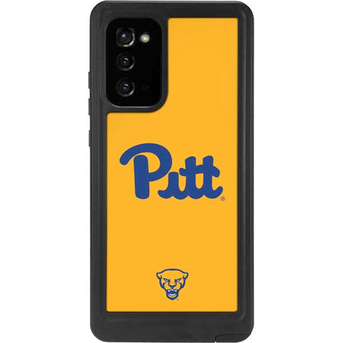 University of Pittsburgh Pitt Panthers Yellow Galaxy Note20 5G Waterproof Case
