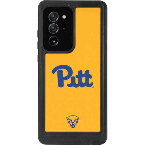 University of Pittsburgh Pitt Panthers Yellow Galaxy Note20 Ultra 5G Waterproof Case