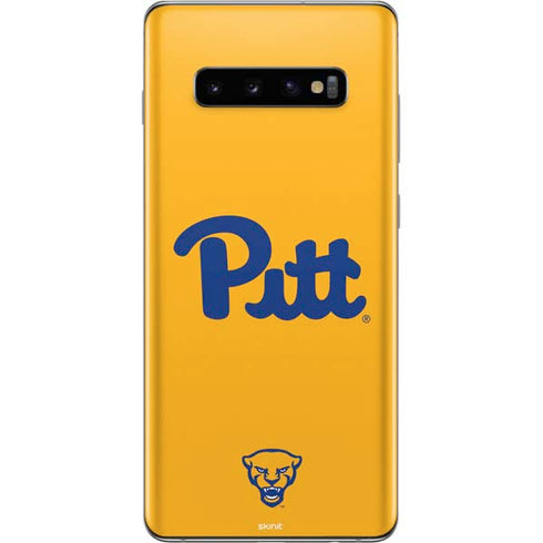 University of Pittsburgh Pitt Panthers Yellow Galaxy S10 Plus Skin