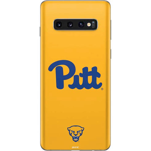 University of Pittsburgh Pitt Panthers Yellow Galaxy S10 Skin