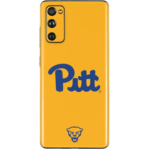 University of Pittsburgh Pitt Panthers Yellow Galaxy S20 Fan Edition Skin