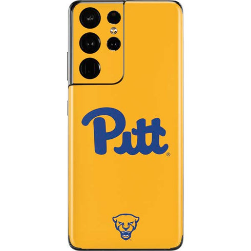 University of Pittsburgh Pitt Panthers Yellow Galaxy S21 Ultra 5G Skin