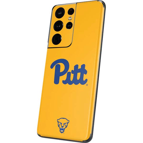University of Pittsburgh Pitt Panthers Yellow Galaxy S21 Ultra 5G Skin