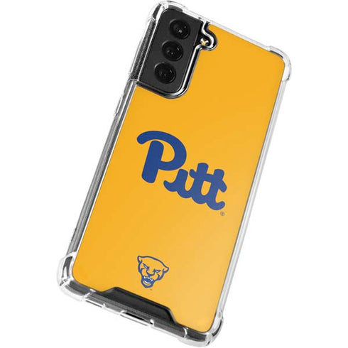 University of Pittsburgh Pitt Panthers Yellow Galaxy S22 Clear Case