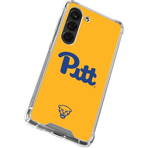 University of Pittsburgh Pitt Panthers Yellow Galaxy S23 Clear Case
