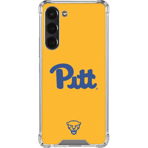 University of Pittsburgh Pitt Panthers Yellow Galaxy S23 Plus Clear Case