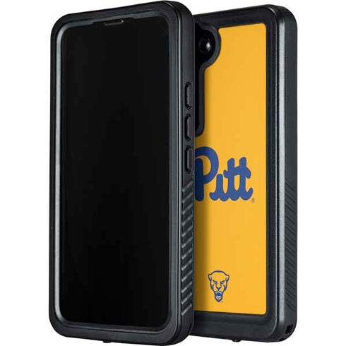 University of Pittsburgh Pitt Panthers Yellow Galaxy S23 Plus Waterproof Case