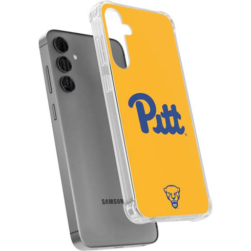 University of Pittsburgh Pitt Panthers Yellow Galaxy S24 Plus Clear Case