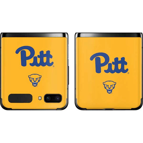 University of Pittsburgh Pitt Panthers Yellow Galaxy Z Flip Skin