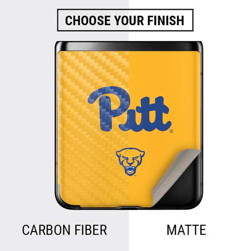 University of Pittsburgh Pitt Panthers Yellow Galaxy Z Flip Skin