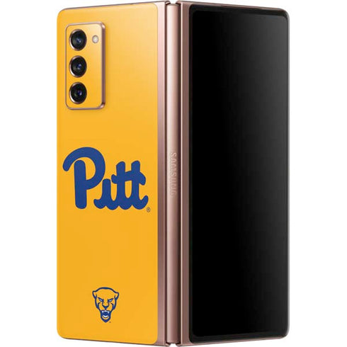 University of Pittsburgh Pitt Panthers Yellow Galaxy Z Fold2 5G Skin